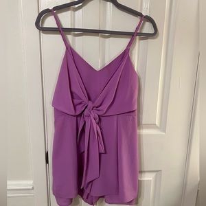 Lavender Blue Blush romper with bow